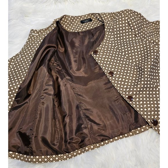 Talbots Geometric Print Lined Blazer - Picture 2 of 9